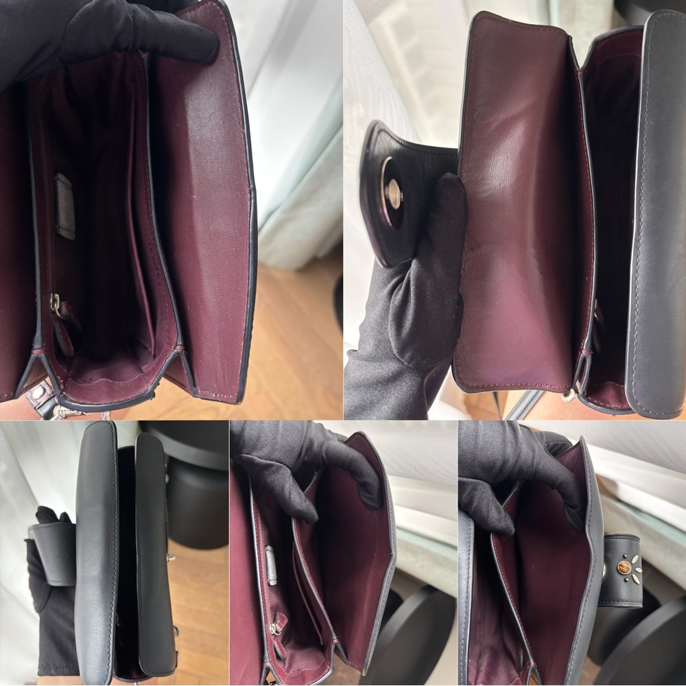 COACH Page Crossbody Bag With All Over Western Rivets - Picture 11 of 16